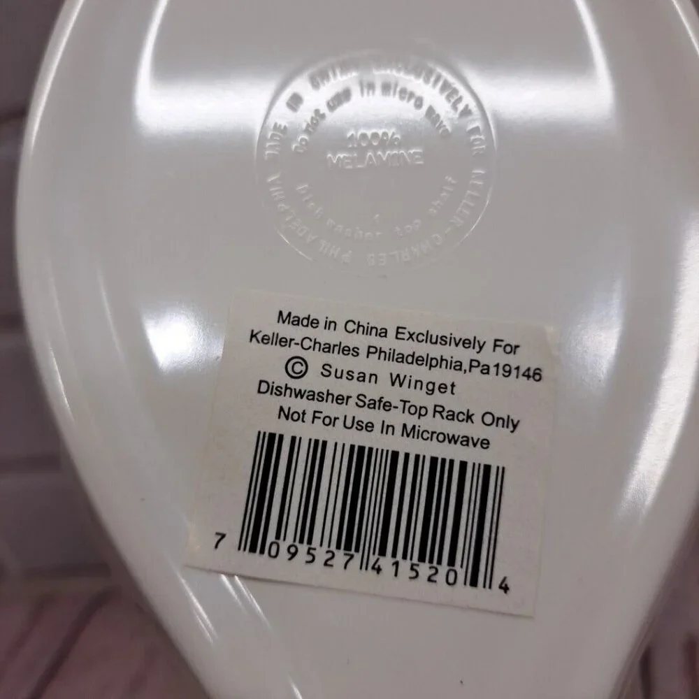 Keller Charles Apples Plaid Spoon Rest Design by‎ Susan Winget Melamine 9.5